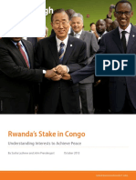 Rwanda's Stake in Congo - Understanding Interests To Achieve Peace