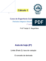 Cálculo 1: Curso de Engenharia Química