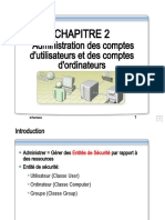 Chapitre 2: Administration Des Comptes D'utilisateurs Et Des Comptes D'ordinateurs