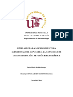 (Implanto) CÓMO AFECTA LA MICROESTRUCTURA SUPERFICIAL DEL IMPLANTE A LA CAPACIDAD DE OSEOINTEGRACIÓN