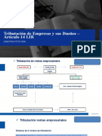 Tributación de Empresas y Sus Dueños - Artículo 14 LIR: Sebastian Pitto Vidal