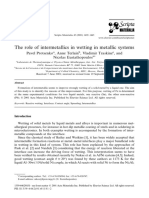 The Role of Intermetallics in Wetting in Metallic Systems