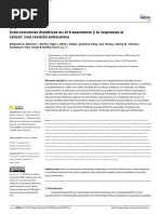 Cánceres: Intervenciones Dietéticas en El Tratamiento y La Respuesta Al Cáncer: Una Revisión Exhaustiva