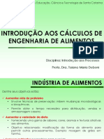 Introdução Aos Cálculos de Engenharia de Alimentos