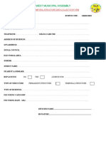 Ga West Municipal Assembly: Business/Temporal Structure Data Collection Form