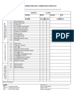 Backhoe Safety Inspection Checklist