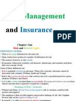 Risk Management and Insurance