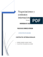 Negociaciones y Contratos Internacionales: Universidad de Colima Facultad de Comercio Exterior