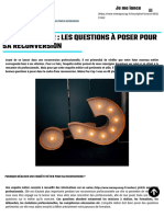 Enquête Métier - Les Questions À Poser Pour Sa Reconversion