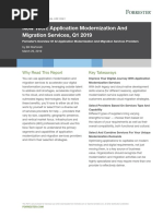 Forrester Research - Application Modernization and Migration Services, Q1 2019