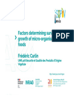 Facteurs Déterminant La Survie Et La Croissance Des Micro-Organismes Dans Les Aliments