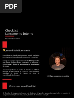 Checklist Lançamento Interno: Por Fábio Bussacarini