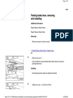 Parking Brake Lever, Removing and Installing: Additional Information