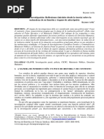 ¿Policía? de Investigación: Reflexiones (Iniciales Desde La Teoría) Sobre La Naturaleza de Su Función y Órgano de Adscripción