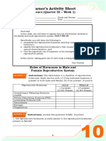 Learner's Activity Sheet: Science (Quarter III - Week 1)