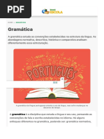 Gramática - o Que É, o Que Estuda, Tipos e Mais - Brasil Escola