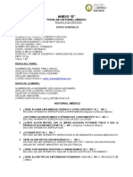 ANEXO D Documento de Ficha de Historial Médico