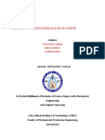 Design of Waste Paper Baler Machine: Authors