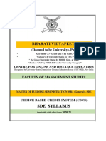 Bharati Vidyapeeth: Sde - Syllabus