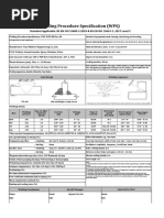 Welding Procedure Specification (WPS) : Standard Applicable: BS EN ISO 15609 1:2019 & BS EN ISO 15614 1: 2017 Level 2