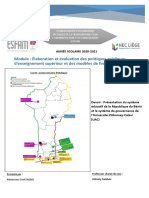 Le Systéme de Gouvernance D'université Au Bénin