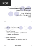 Fundamentals of The Analysis of Algorithm Efficiency: Keun-Liang Sue Information Management NCU