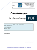 Machines Thermiques: Polycopié Pédagogique