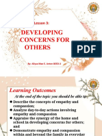 Developing Concerns For Others: Lesson 3