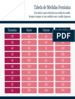 NOVA Tabela Medidas Feminina Idd