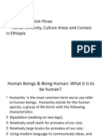 Unit-Three Human Diversity, Culture Areas and Contact in Ethiopia