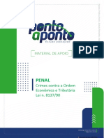 Penal - Crimes Contra A Ordem Econômica, Tributária e Relação de Consumo - Lei 8.137-90