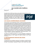 Pour Un Dialogue Mondial Entre Traditions Philosophiques: Les Noyaux Problématiques Universels