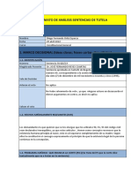 Formato de Análisis Sentencias de Tutela Estudiante: 1.1. Identificación