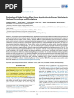 Evaluation of Spike Sorting Algorithms Application To Human Subthalamic Nucleus Recordings and Simulations (2019)