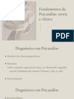 Fundamentos Da Psicanálise: Teoria e Clínica: Professora: Licene Garcia