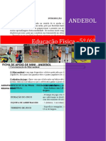 Ficha de Apoio de Andebol 5º-6º Ano