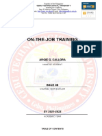 On-The-Job Training: Argie G. Callora