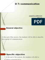 Unit 7: Communication: Prepared By: Pratibha Kurmi Roll No:11 Bns 2 Year