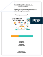 In Partial Fulfillment of The Requirement For The Subject of Business Enterprise Simulation " "