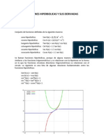 Funciones Hiperbolicas y Sus Derivadas