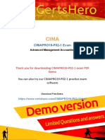 Thank You For Downloading CIMAPRO19-P02-1 Exam PDF Demo