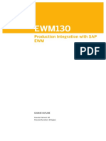 Production Integration With SAP EWM: Course Outline Course Version: 16 Course Duration: 2 Day(s)