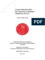 Anomaly Detection With Machine Learning in Wireless Networks and IoT by Zyyad Shah Master Thesis 2021