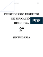 Solucionario de Libro de Religión 2º Años