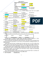 Test Unit 1 - Grade 11