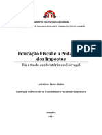 A EDUCAÇÃO FISCAL E A PEDAGOGIA DOS IMPOSTOS Lisete Arsenio 2014 ISCAC