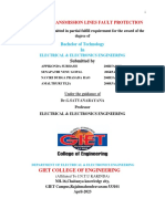 Over Head Transmission Lines Fault Protection: Bachelor of Technology in