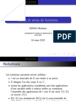 Suites Et Séries de Fonctions: ESSOH Modeste