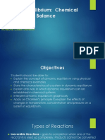 Chemical Equilibrium: Chemical Reactions and Balance: Course: General Chemistry Richmond Gabriel University
