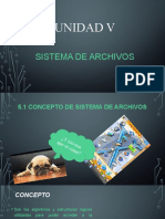 Unidad V Sistemas de Archivos